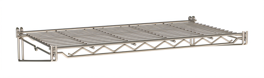 Product image #1 for Metro SmartWall Life 24 Inch x 12 Inch Flat Grid Wall-Mounted Shelf, Type 304 Stainless Steel