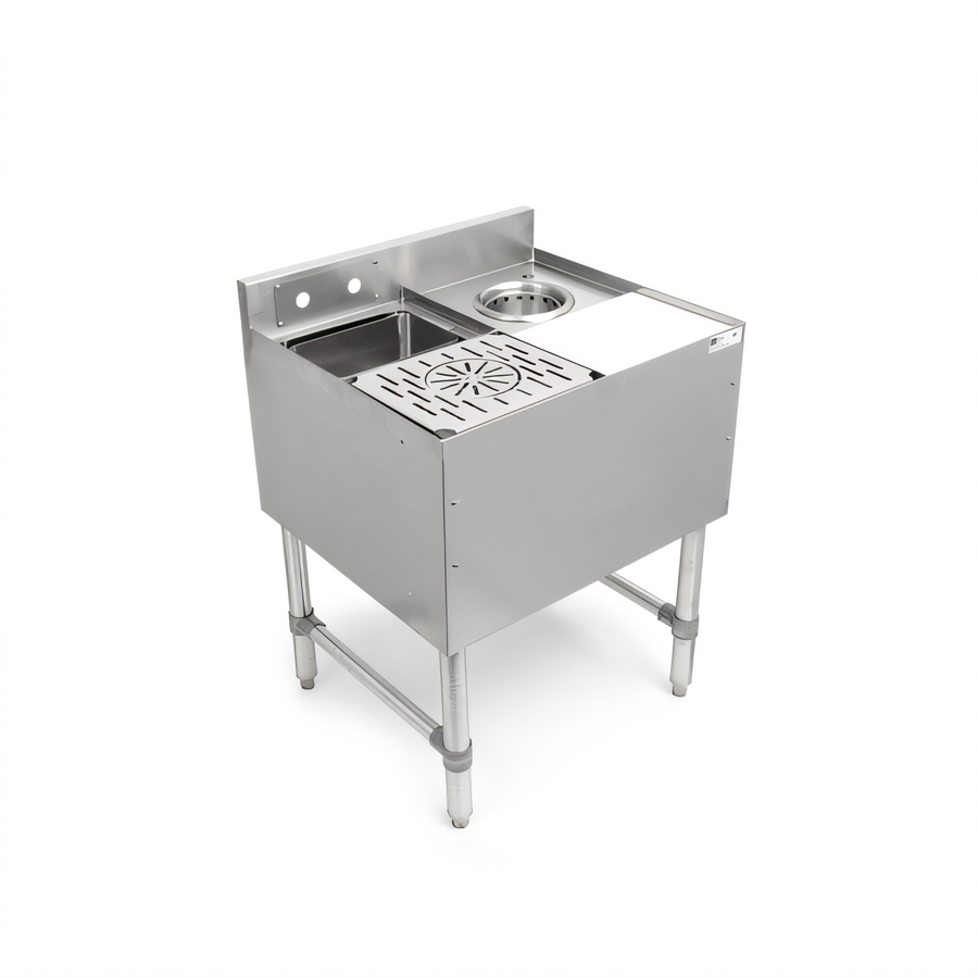 Product image #1 for John Boos Freestanding Underbar Mixology Station with Sink Bowl, Dipper Well, and Cutting Board, 24 Inch x 21 Inch
