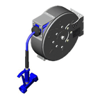 Thumbnail image #1 for T&S Brass B-7222-C05 Enclosed Epoxy-Coated Steel Retractable Hose Reel with 3/8" x 30' Hose and Stainless Steel Trigger Spray Valve