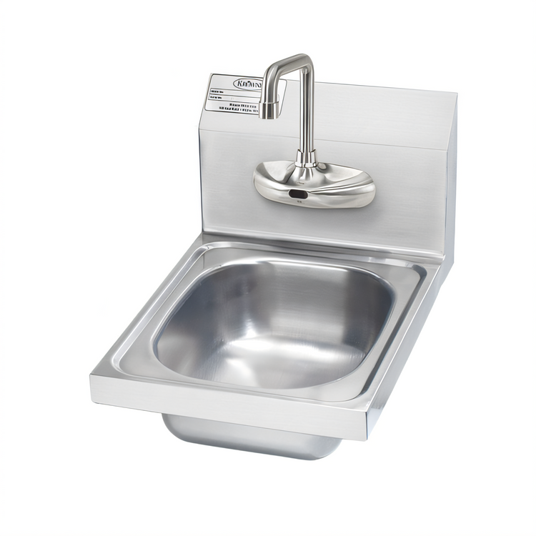 Product image #1 for Krowne Wall-Mount Stainless Steel Hand Sink with Electronic Faucet, 9 x 11 x 5-Inch Bowl
