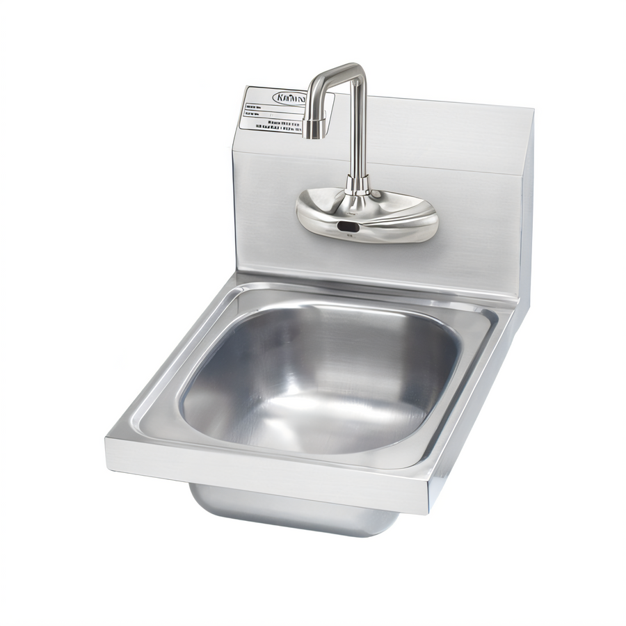 Product image #1 for Krowne Wall-Mount Stainless Steel Hand Sink with Electronic Faucet, 9 x 11 x 5-Inch Bowl