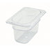 Thumbnail image #1 for Winco Poly-Ware 1/9 Size Clear Polycarbonate Food Pan, 3-1/2 Inch Deep