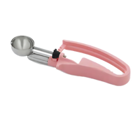 Vollrath Standard Length #60 Stainless Steel Squeeze Disher, 0.54 oz, Pink Ergonomic Handle