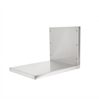 John Boos Wall-Mount Microwave Shelf, 20 x 26-9/16 x 26-9/16 Inches, 14 Gauge 300 Series Stainless Steel