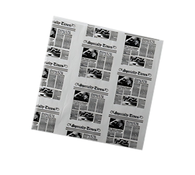 Product image #1 for American Metalcraft 16 Inch Square Flat Fry and Basket Paper Liners, Newspaper Print, 1,000/Pack