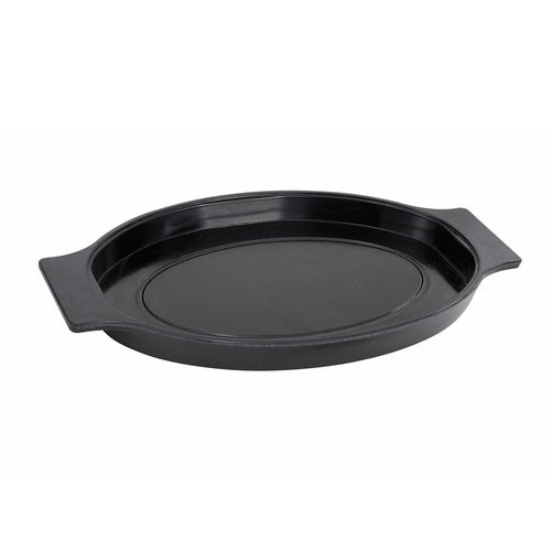 Product image #1 for Winco SWU-11 Oval Black Plastic Underliner for 11-Inch Sizzling Platter