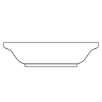 Thumbnail image #2 for Crestware Alpine White ALR31 4 oz Ceramic Fruit / Monkey Dish, 4-5/8 in, Rolled Edge, Wide Rim Case of 3