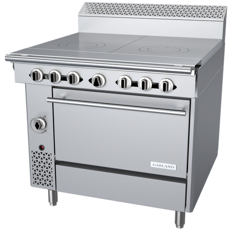 Product image #1 for Garland Cuisine Series 36-Inch Natural Gas Heavy-Duty Range with 2 Front-Fired Hot Tops and Standard Oven