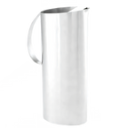 Thumbnail image #1 for American Metalcraft OWPIT54 Angled Stainless Steel Water Pitcher with Ice Guard, 54 oz., Satin Finish Case of 18