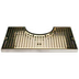 Thumbnail image #1 for Surface-Mount Stainless Steel Drip Tray Trough with PVD Brass Screen, No Drain