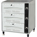 Thumbnail image #1 for Serv-Ware SWPWDS-3 3-Drawer Electric Drawer Warmer with LED Digital Controls, Stainless Steel, 120V