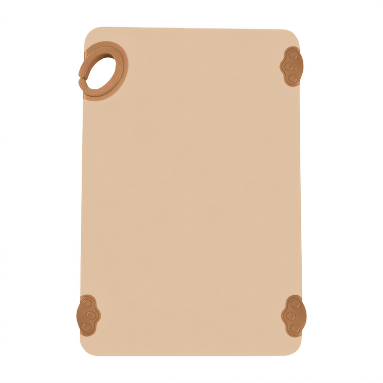 Product image #1 for STATIKBoard Brown Co-Polymer Rectangular Cutting Board with Rubber Grip Hook, 12 x 18 x 1/2 Inch