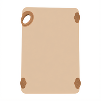 STATIKBoard Brown Co-Polymer Rectangular Cutting Board with Rubber Grip Hook, 12 x 18 x 1/2 Inch