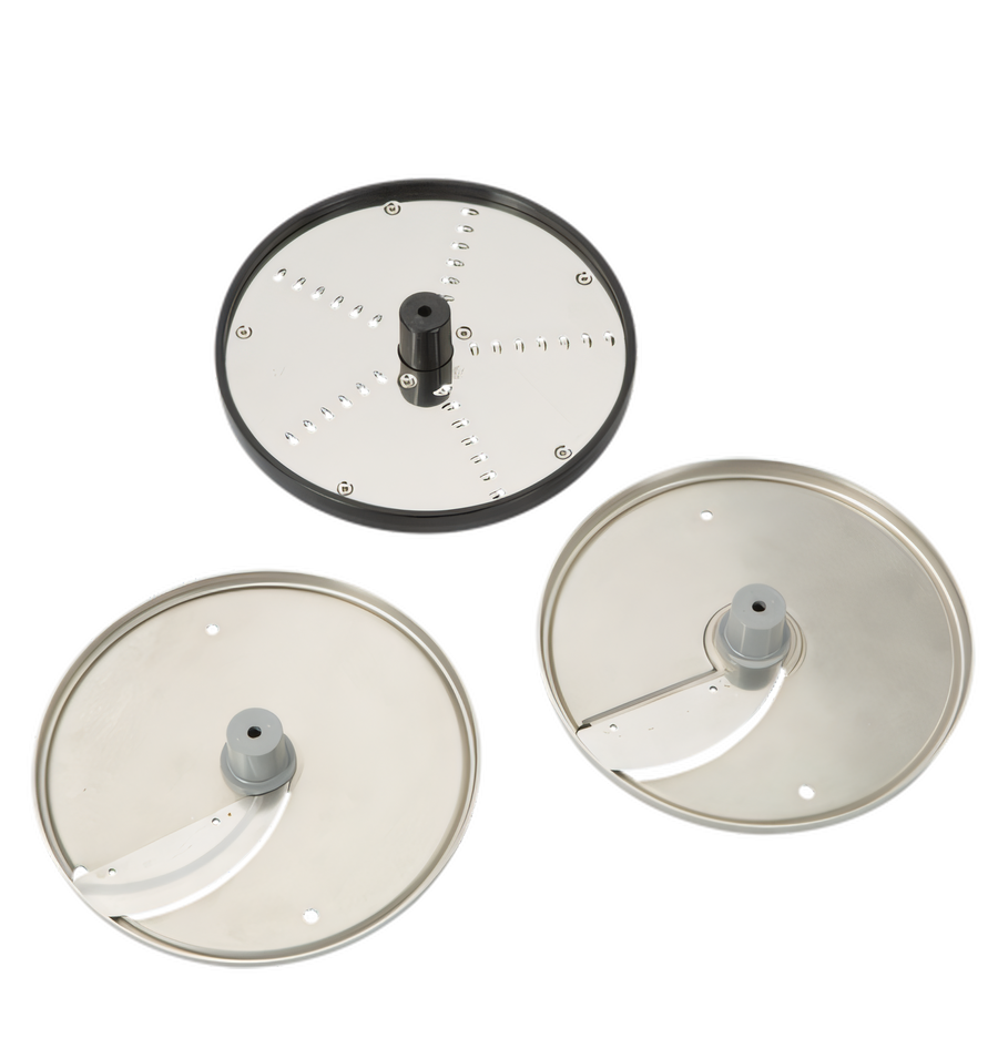 Product image #1 for Dito Sama 175 mm Food Processor Disc Set, 2 mm and 5 mm Slicers, 3 mm Grater