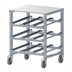 Thumbnail image #1 for Winco Heavy-Duty 3-Tier Mobile Under-Counter Aluminum Can Storage Rack for #5 and #10 Cans