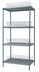 Thumbnail image #1 for Quantum Green Polymer 4-Tier Mobile Drying Rack Unit, 48 x 24 x 69 Inches