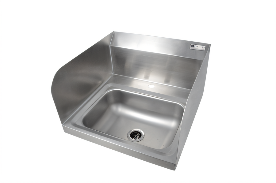 Product image #1 for John Boos Pro-Bowl Wall-Mounted Stainless Steel Hand Sink with 14 x 10 x 5 Bowl and Side Splashes