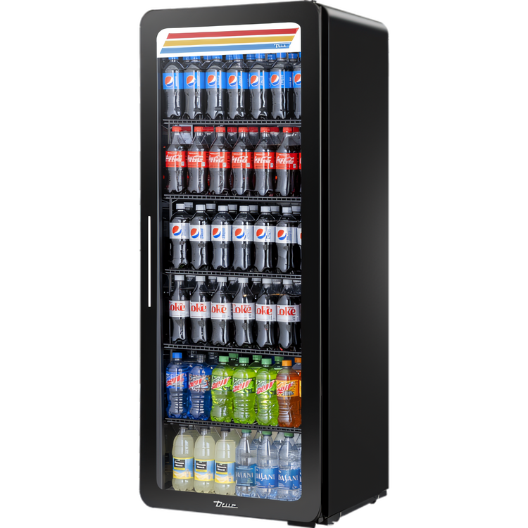 Product image #1 for True 1-Section Curved-Edge Glass Door Refrigerated Merchandiser with 5 Shelves