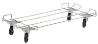 Quantum 48-Inch Wide Dolly Base with 5-Inch Swivel Casters, Chrome Plated Finish