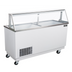 Thumbnail image #1 for Omcan Ice Cream Dipping Display Freezer, 89-Inch Slanted Glass, 16-Tub Top Capacity, 12-Tub Storage