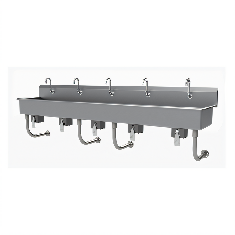 Product image #1 for Advance Tabco FC-WM-100KV 5-Station Wall-Mounted Knee-Operated Multiwash Hand Sink