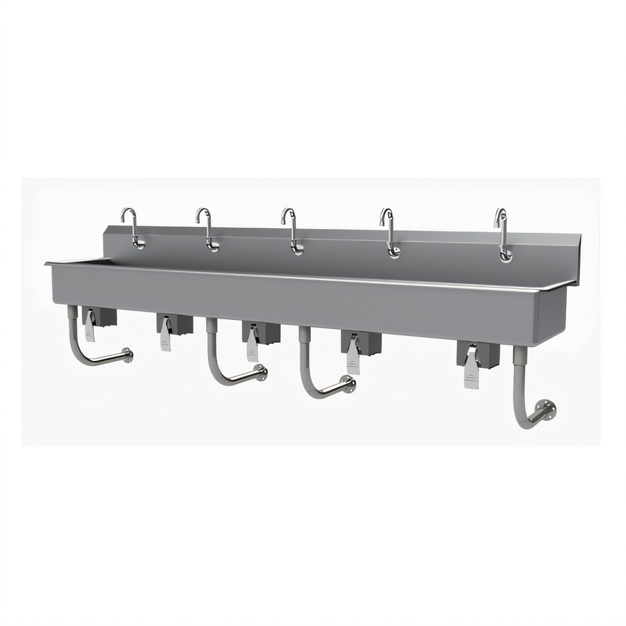 Product image #1 for Advance Tabco FC-WM-100KV 5-Station Wall-Mounted Knee-Operated Multiwash Hand Sink