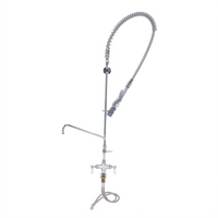 EasyInstall Single Hole Deck-Mount Pre-Rinse Add-On Faucet with 12-Inch Swing Nozzle and 1.07 GPM Spray Valve