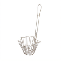Winco Taco Salad Bowl Fryer Basket, Round, 8-3/10-Inch Diameter, 18-Inch Handle, Nickel Plated
