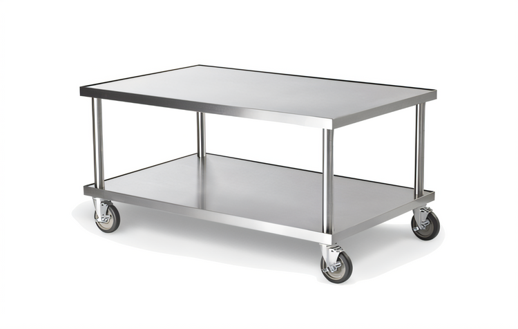 Product image #1 for Vollrath Heavy-Duty Stainless Steel Countertop Equipment Stand with Undershelf and 5-Inch Casters, 24 x 30 x 24 Inches