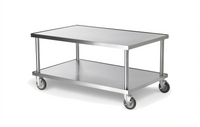 Vollrath Heavy-Duty Stainless Steel Countertop Equipment Stand with Undershelf and 5-Inch Casters, 24 x 30 x 24 Inches