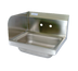 Thumbnail image #1 for BK Resources 14 x 10 Wall-Mount Hand Sink with Left Side Splash, 4 in. O.C. Splash Mount, Marine Edge, 304 Stainless Steel
