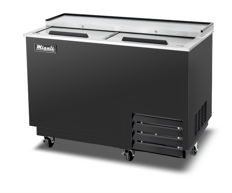 Product image #1 for Migali Competitor Series 49-1/2-Inch Glass Froster Freezer with Top Sliding Glass Lid, 12.2 Cu. Ft.