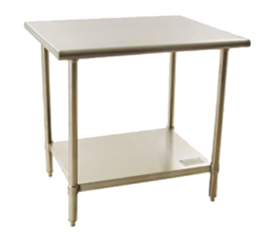 Product image #1 for BlendPort® SL Series 30 x 30 Inch Square All-Stainless Steel Flat Top Work Table with Undershelf