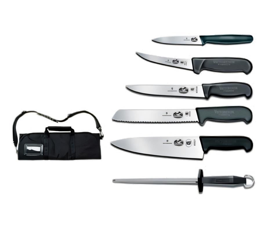 Product image #1 for Victorinox 7-Piece Fibrox Pro Culinary Knife Set with Canvas Roll