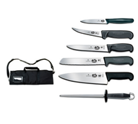 Victorinox 7-Piece Fibrox Pro Culinary Knife Set with Canvas Roll