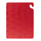 Thumbnail image #1 for CFS Brands Cut-N-Carry CB182412RD Red Co-Polymer Cutting Board, 18 x 24 x 1/2 Inch, with Food Safety Hook Case of 6
