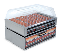 Roll-A-Grill 16-Roller Hot Dog Roller Grill with GripsIt Coated Rollers, 75 Capacity, 220V