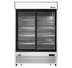 Thumbnail image #1 for Atosa Two-Section Glass Door Refrigerator Merchandiser, 44.9 Cu. Ft., Bottom-Mount Self-Contained, Stainless Steel
