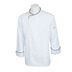 Thumbnail image #1 for Mercer Culinary Renaissance Men's Scoop Neck Chef Jacket with Black Piping - Small