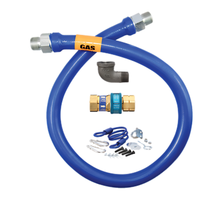 Product image #1 for Dormont Blue Hose 1-Inch Inside Diameter x 36-Inch Moveable Gas Connector with SnapFast Quick-Disconnect