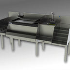 Thumbnail image #1 for Perlick Corporation Top Shelf UCS60B-LF Underbar Ice Bin/Cocktail Station with Blender Sink, 10-Circuit Cold Plate, 6 Bottle Wells, Stainless Steel