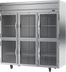 Thumbnail image #1 for Beverage-Air Horizon Series 3-Section Reach-In Refrigerator with 6 Half-Glass Doors, Top-Mount Self-Contained R290 Refrigeration, 71.52 Cu. Ft.