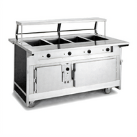 Atlas Metal BLH-4-H 4-Well Electric Mobile Hot Food Serving Counter