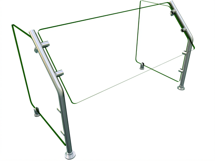 Product image #1 for Hatco Flav-R-Shield ES31-36 Self-Service Single-Sided Sneeze Guard, 36 x 18 x 22 Inches