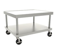 Wolf Stainless Steel Equipment Stand with Marine Edge, Undershelf, and 5-Inch Casters, 37 x 30 x 24 Inches