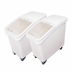 Thumbnail image #1 for Omcan USA 27-Gallon Mobile Ingredient Bin Set of 2 with Sliding Lid and Scoops