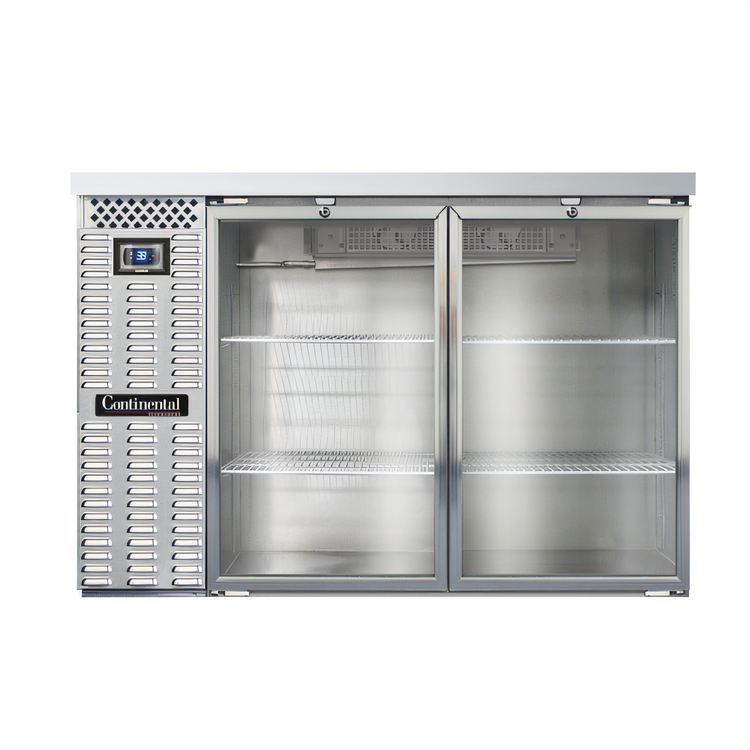 Product image #1 for Continental Refrigerator BB50SNSSGD 50" Shallow Depth Back Bar Display Cooler with Glass Doors