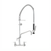 Thumbnail image #1 for Fisher 8-Inch Center Backsplash-Mount Spring-Style Pre-Rinse Unit with Add-On Faucet and 16-Inch Swing Spout