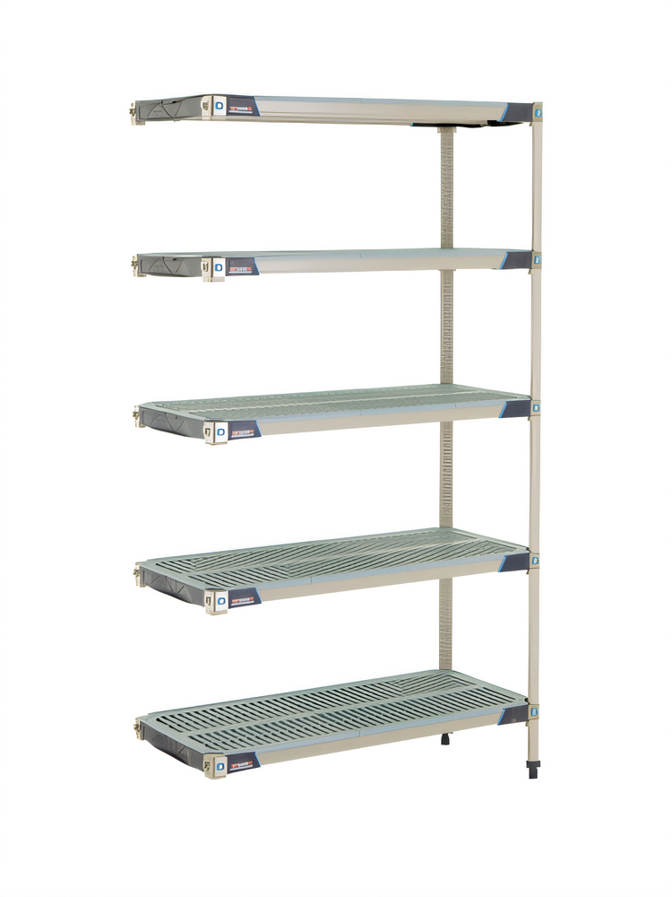 Product image #1 for MetroMax i 5-Tier Add-On Polymer Shelving Unit, 42"W x 18"D x 74"H, Blue