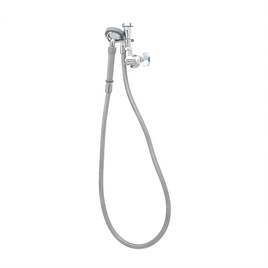 Product image #1 for T&S Brass B-0170 Wall-Mount Single-Temperature Pre-Rinse Spray Unit with 68-Inch Hose and Vacuum Breaker